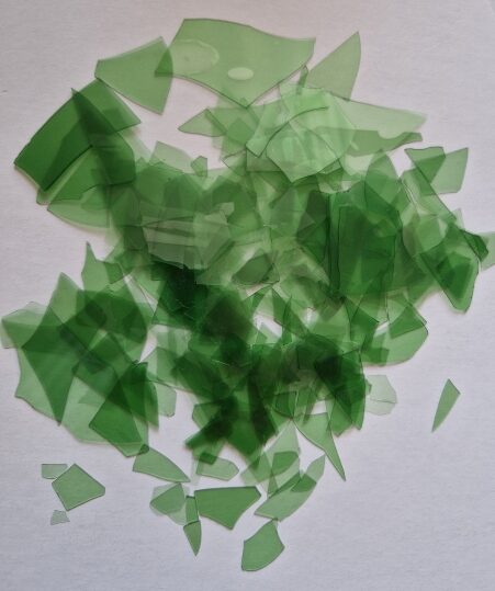 Confetti szklane zielone COE 85, 20 g